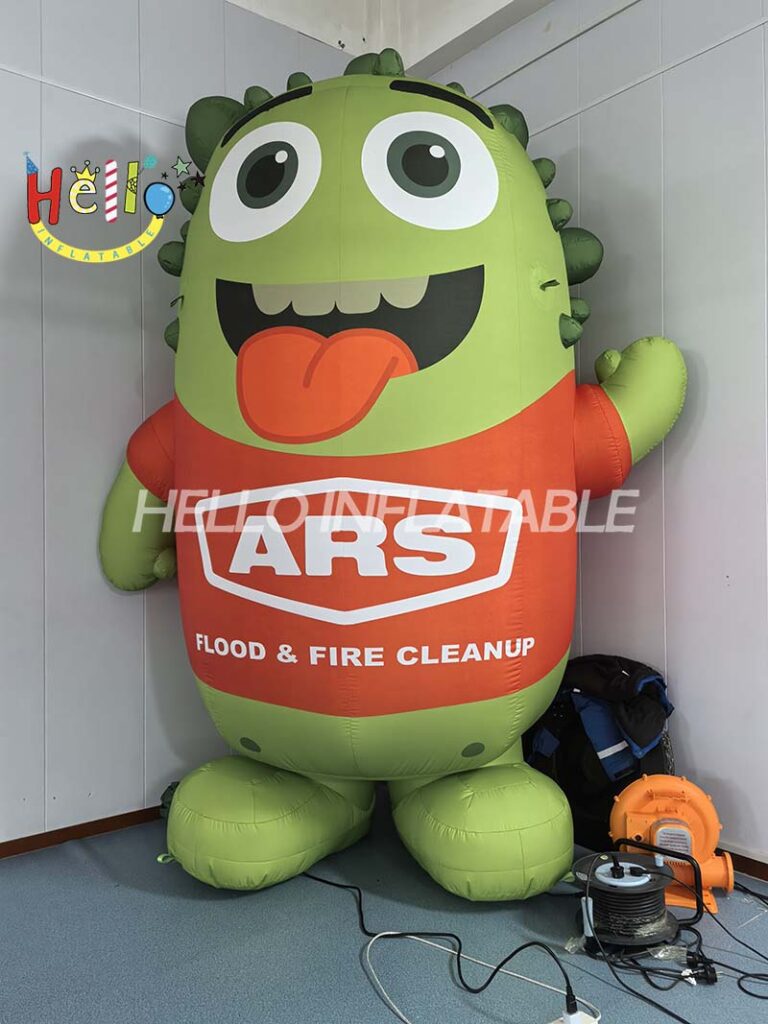 Customized Event Promotion Inflatable Cartoon Mascot Green Frog