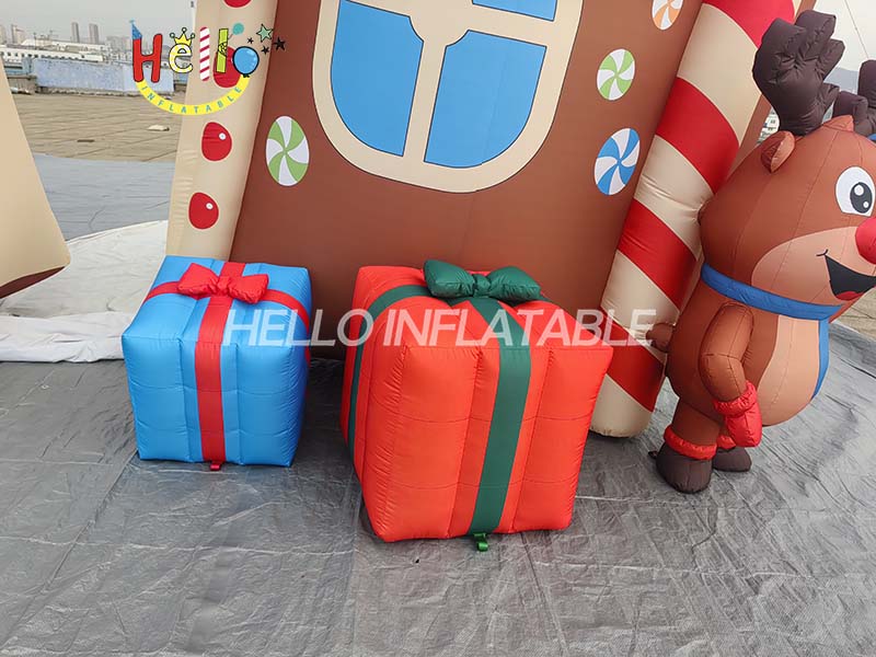 Christmas Inflatable Glowing Gingerbread Man Arches Custom Outdoor Christmas Decorations (4)