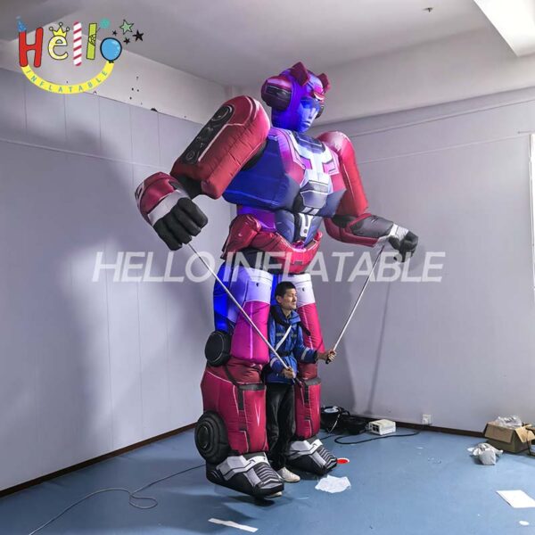 Robot Rooftop Inflatable Custom LED Inflatable Cartoon Costume Outdoor Parade Costume Inflatable ...