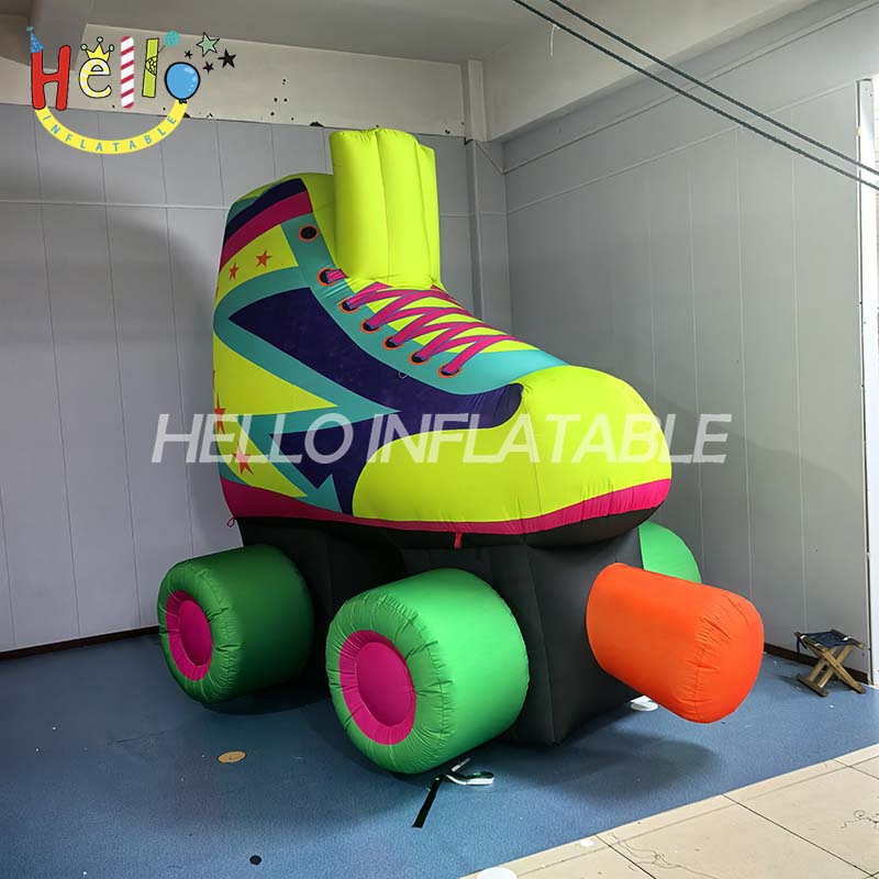Customizable Inflatable Roller Skate Models for Event Decorations Made of Polyesper Material with Blower Accessory