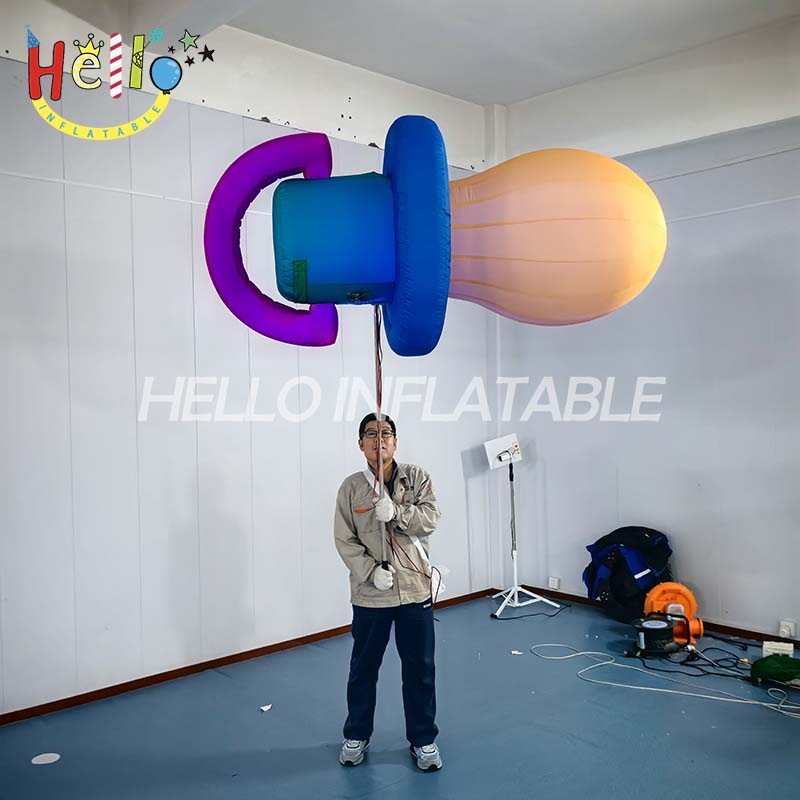 Customized Hand Held Inflatable Cartoon Colored Car House Puppets for Event Parades and Stage Performances
