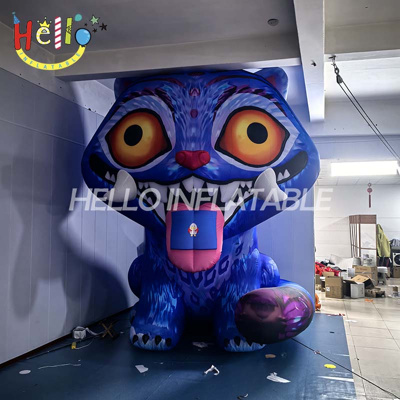 Customized Inflatable Cartoon Blue cat IP Mascot for Children's Activities