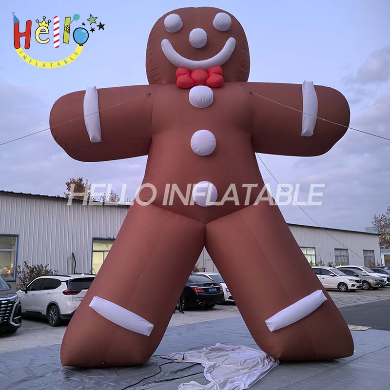 Giant Inflatable Gingerbread Man Model Outdoor Inflatable Doll Christmas Shopping Mall Hotel Decoration