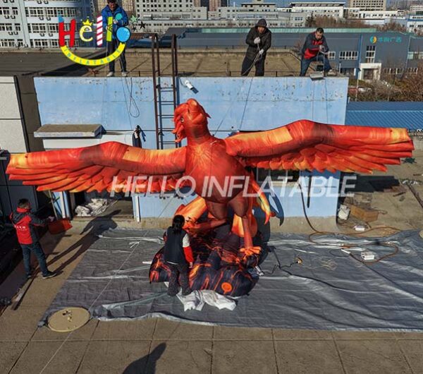 Phoenix Inflatable Re Entry 音楽フェスティバルの舞台演劇のためのフェニックス鳥型大型インフレータブルステージの最新デザイン - Hello Inflatables
