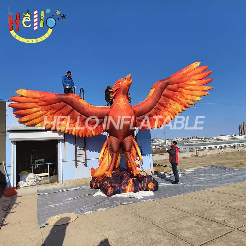 The Latest Design of a Large Inflatable Stage Phoenix Bird Shape for Music Festival Stage Plays (2)