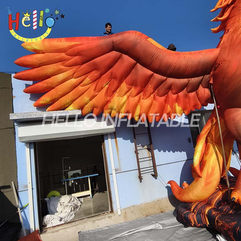 The Latest Design of a Large Inflatable Stage Phoenix Bird Shape for Music Festival Stage Plays (5)