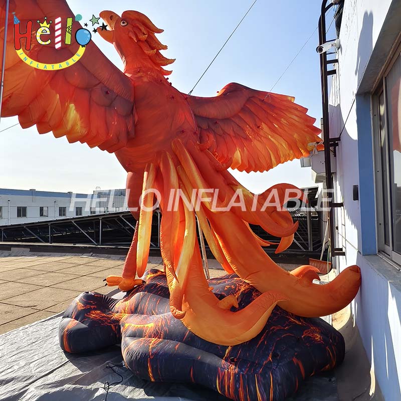 The Latest Design of a Large Inflatable Stage Phoenix Bird Shape for Music Festival Stage Plays (6)