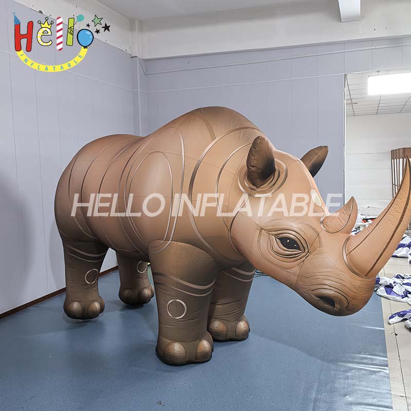 Customized Inflatable Animal Performance Costumes Giant Inflatable Rhinoceros Wearable Costumes for Advertising