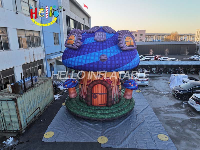 Large inflatable mushroom house