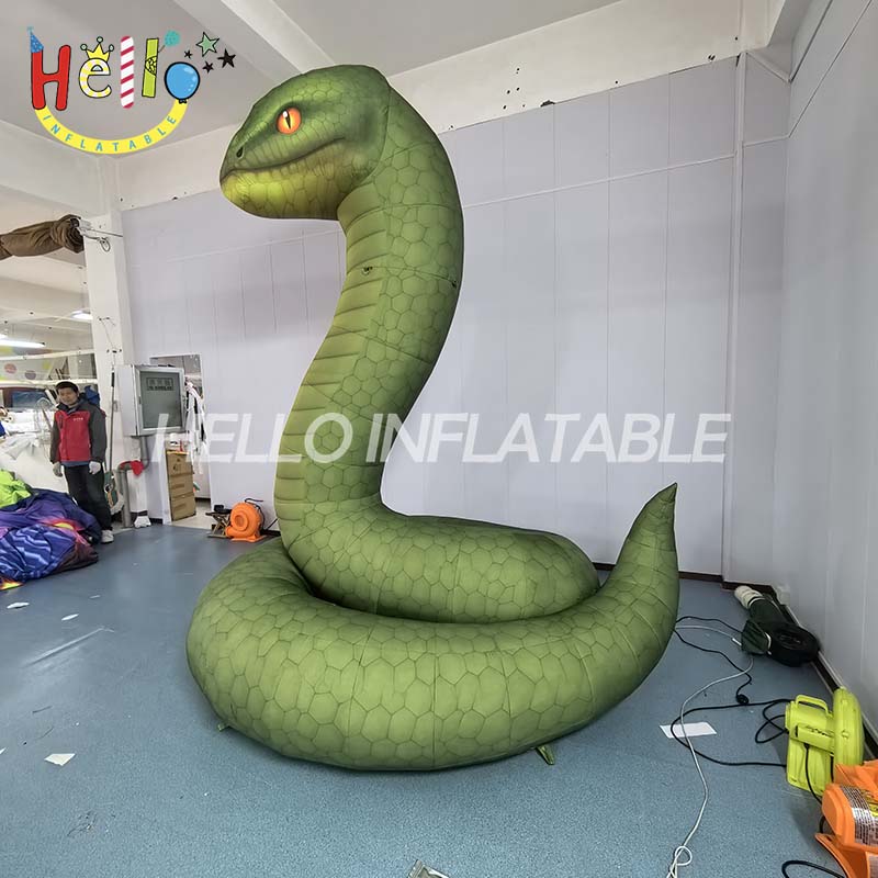 Customized Inflatable Cartoon Snake Inflatable Mascot Multi-Color for Event Decoration
