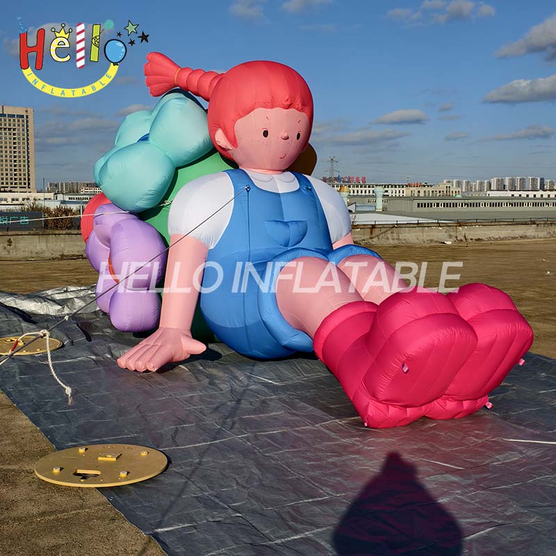 Giant Advertising Inflatable Cartoon Girl Model Product Inflatable Character for Event Decoration插图 Giant Advertising Inflatable Cartoon Girl Model Product Inflatable Character for Event Decoration插图
