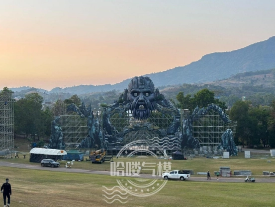 A 19-Meter Mountain God Mask Makes a Stunning Debut插图4 inflatable mountain god mask(5)