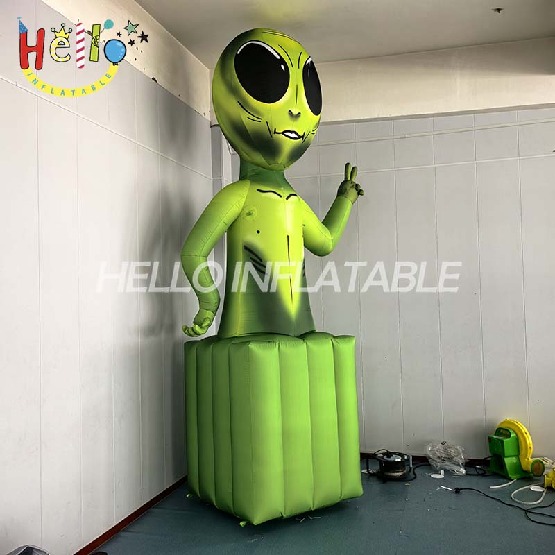 Music Festival Stage Props Decorated Space Theme Green ufo alien Advertising Inflatables插图 Music Festival Stage Props Decorated Space Theme Green ufo alien Advertising Inflatables插图