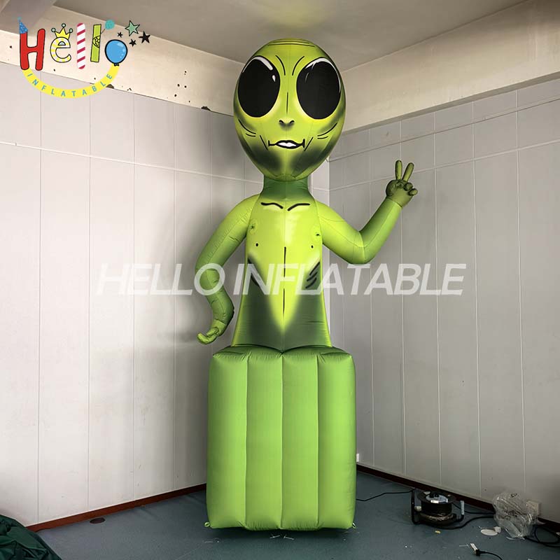 Music Festival Stage Props Decorated Space Theme Green ufo alien Advertising Inflatables插图2 Music Festival Stage Props Decorated Space Theme Green ufo alien Advertising Inflatables插图2