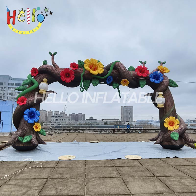 Customized Outdoor Inflatable Tree Flower Arch Decoration with Blowers for Event Promotion插图 Customized Outdoor Inflatable Tree Flower Arch Decoration with Blowers for Event Promotion