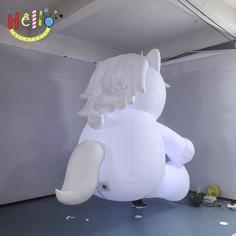 Giant White Inflatable Unicorn Mascot, Custom Large Walking Inflatable Unicorn Puppet for Advertising and Events插图2 Giant White Inflatable Unicorn Mascot, Custom Large Walking Inflatable Unicorn Puppet for Advertising and Events