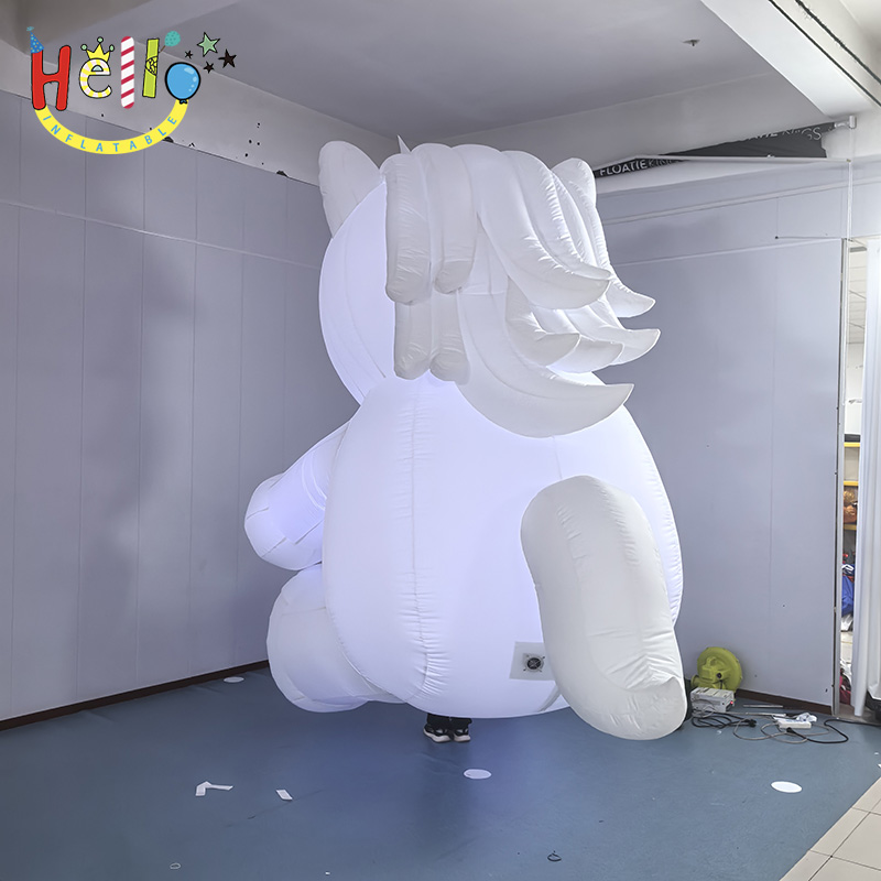 Giant White Inflatable Unicorn Mascot, Custom Large Walking Inflatable Unicorn Puppet for Advertising and Events插图3 Giant White Inflatable Unicorn Mascot, Custom Large Walking Inflatable Unicorn Puppet for Advertising and Events