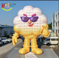 Giant Inflatable Cloud Mascot with Sunglasses, Custom Large Advertising Cartoon Figure for Outdoor Promotion and Event Decoration插图 Giant Inflatable Cloud Mascot with Sunglasses, Custom Large Advertising Cartoon Figure for Outdoor Promotion and Event Decoration