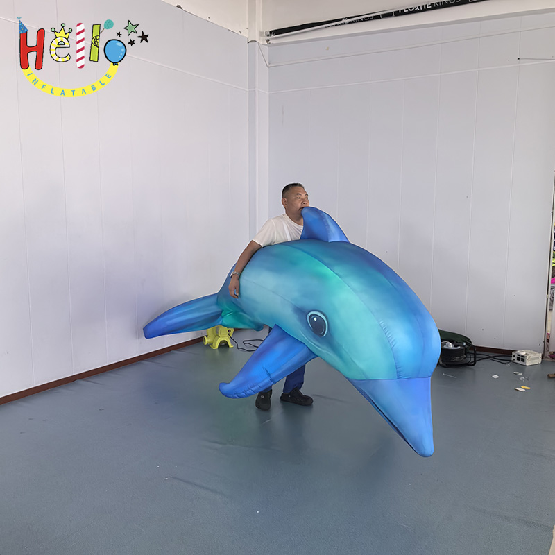 Custom Giant Inflatable Dolphin Costume, Wearable Blue Dolphin Mascot for Advertising, Parade, and Event Decoration插图 Custom Giant Inflatable Dolphin Costume, Wearable Blue Dolphin Mascot for Advertising, Parade, and Event Decoration