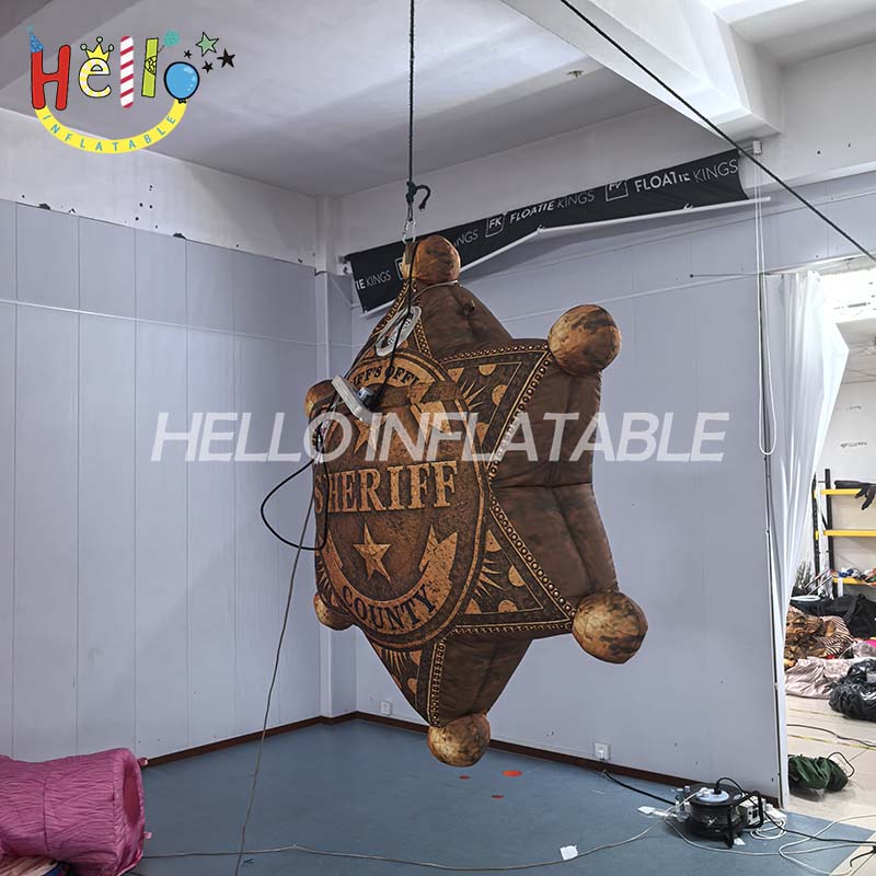 Giant Custom Inflatable Sheriff Star Badge Prop, Large Western Law Enforcement Decoration for Cowboy Theme Party and Event Display插图3 Giant Custom Inflatable Sheriff Star Badge Prop, Large Western Law Enforcement Decoration for Cowboy Theme Party and Event Display