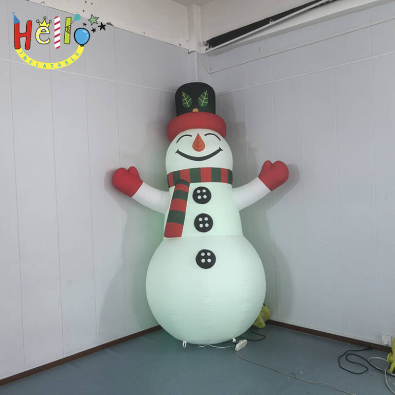 Giant Inflatable Christmas Snowman, Custom Large Snowman with Top Hat and Scarf for Holiday Advertising and Event Decoration