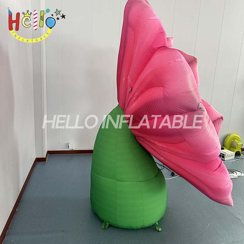 Giant Custom Inflatable Pink Flower Prop, Large Tropical Hibiscus Model for Hawaiian Theme Party, Wedding, and Event Decoration