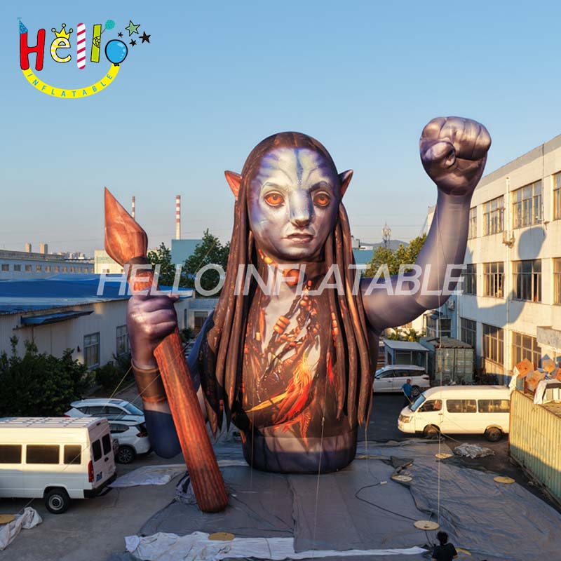 Giant Custom Inflatable Avatar Theme Character, Large Blue Alien Warrior Mascot for Movie Promotion and Event Decoration插图 Giant Custom Inflatable Avatar Theme Character, Large Blue Alien Warrior Mascot for Movie Promotion and Event Decoration