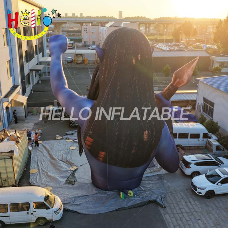 Giant Custom Inflatable Avatar Theme Character, Large Blue Alien Warrior Mascot for Movie Promotion and Event Decoration插图2 Giant Custom Inflatable Avatar Theme Character, Large Blue Alien Warrior Mascot for Movie Promotion and Event Decoration