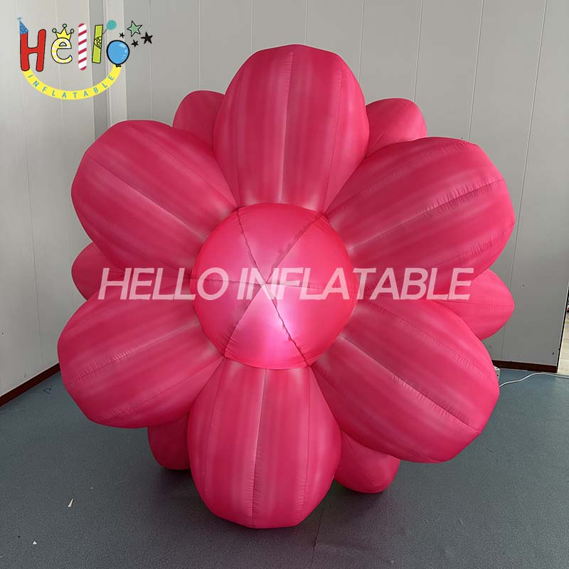 Giant Custom Inflatable Pink Flower Prop, Large Tropical Hibiscus Model for Hawaiian Theme Party, Wedding, and Event Decoration