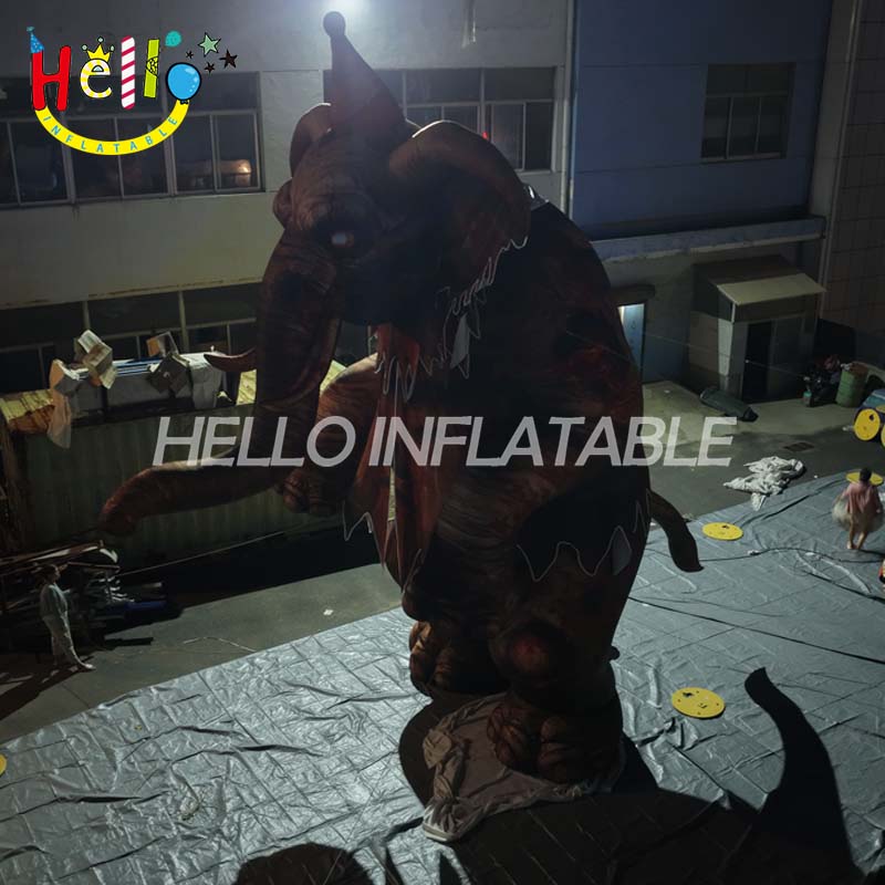 Giant Inflatable Zombie Elephant Mascot, Custom Large Horror Stitched Monster for Halloween Haunted House and Event Decoration