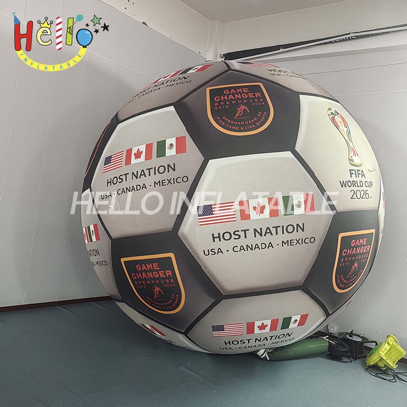 Giant Inflatable Soccer Ball for FIFA World Cup 2026, Custom Printed Advertising Football for USA Canada Mexico Events, Large Sports Promotion Balloon插图 Giant Inflatable Soccer Ball for FIFA World Cup 2026, Custom Printed Advertising Football for USA Canada Mexico Events, Large Sports Promotion Balloon