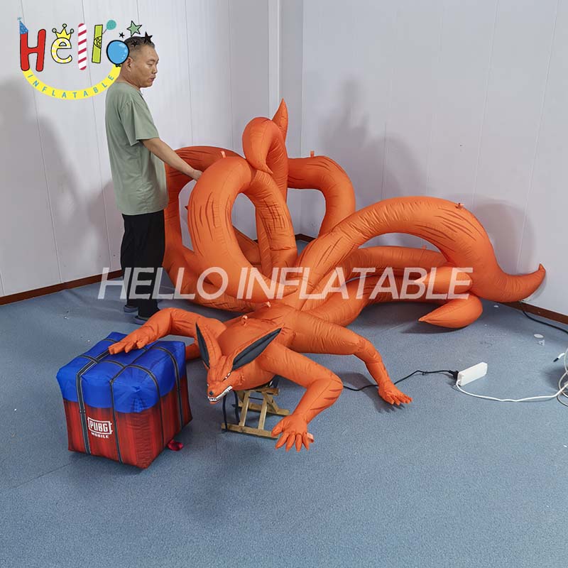 Giant Custom Inflatable Nine-Tailed Fox Kurama, Large Naruto Anime Creature Mascot for Comic-Con and Event Decoration插图3 Giant Custom Inflatable Nine-Tailed Fox Kurama, Large Naruto Anime Creature Mascot for Comic-Con and Event Decoration