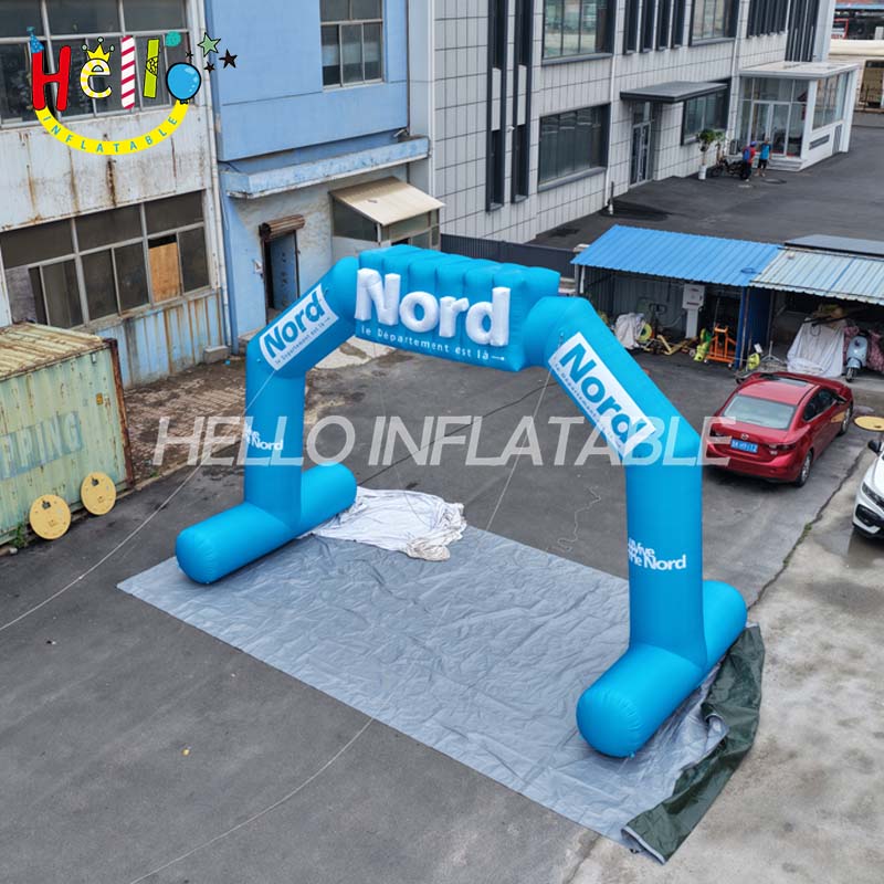 Giant Custom Inflatable Advertising Arch with Full Printing, Large Branded Event Entrance Archway for Government and Commercial Promotion