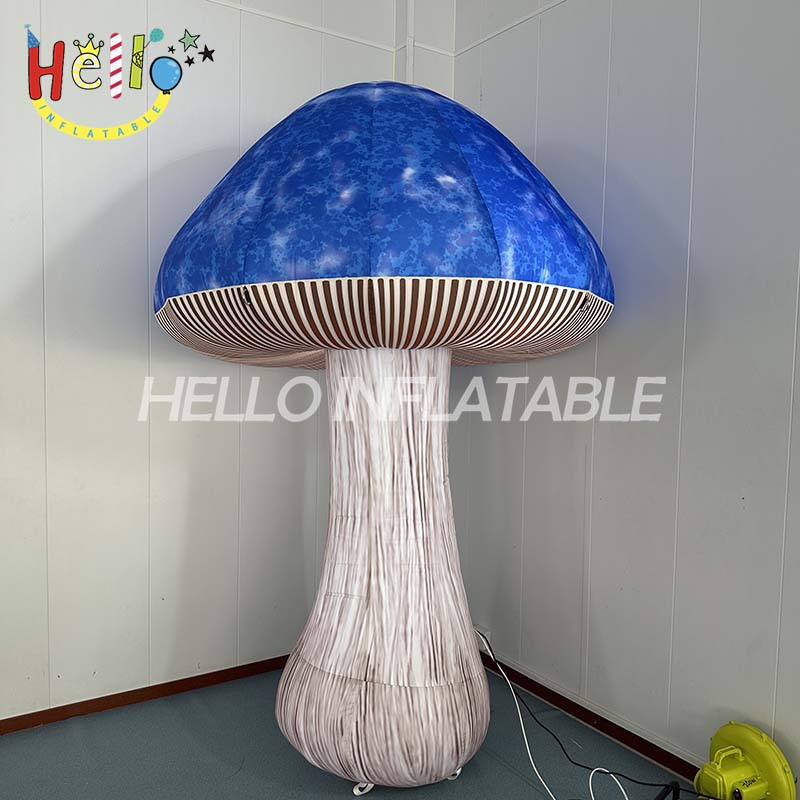 Giant Custom Inflatable Galaxy Mushroom Prop, Large Fantasy Toadstool Standee with Starry Cap for Fairy Tale Event and Mall Decoration