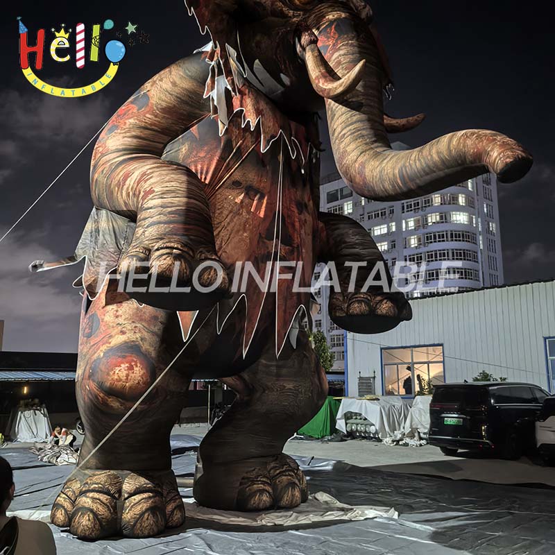 Giant Inflatable Zombie Elephant Mascot, Custom Large Horror Stitched Monster for Halloween Haunted House and Event Decoration