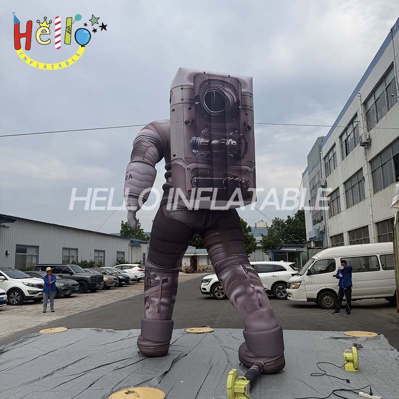 Giant Custom Inflatable Astronaut Spaceman Mascot, Large Advertising Inflatable with Brand Logos for Sports Events and Promotions