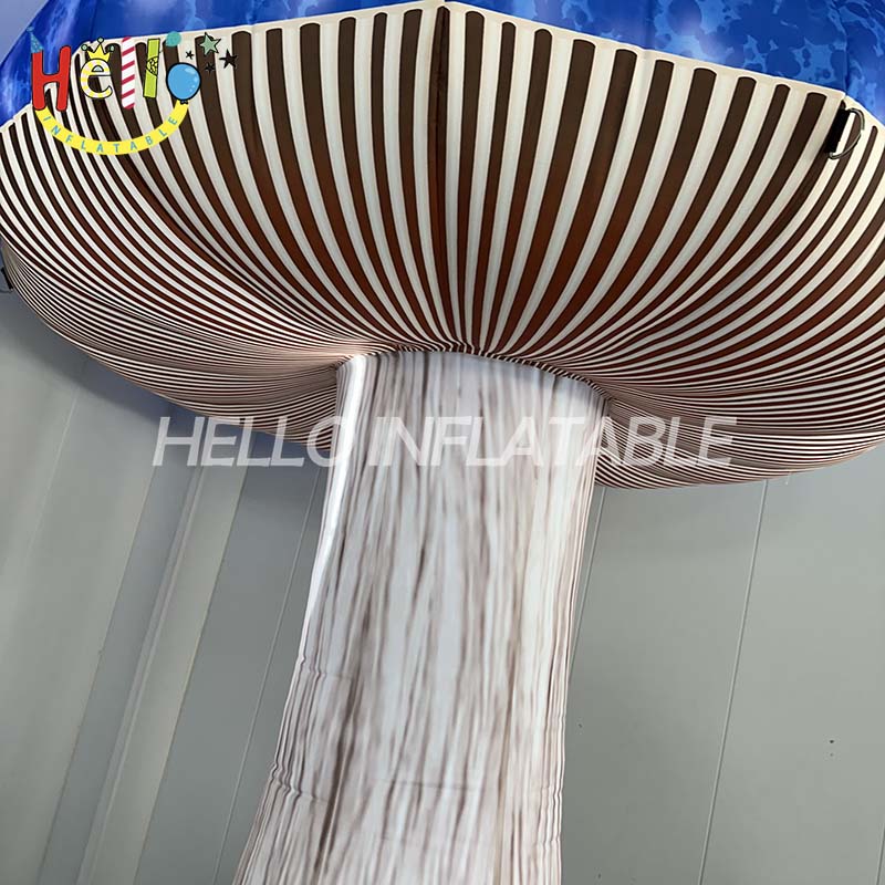 Giant Custom Inflatable Galaxy Mushroom Prop, Large Fantasy Toadstool Standee with Starry Cap for Fairy Tale Event and Mall Decoration