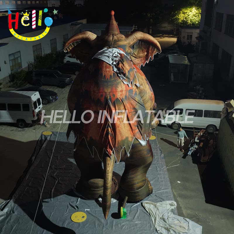 Giant Inflatable Zombie Elephant Mascot, Custom Large Horror Stitched Monster for Halloween Haunted House and Event Decoration