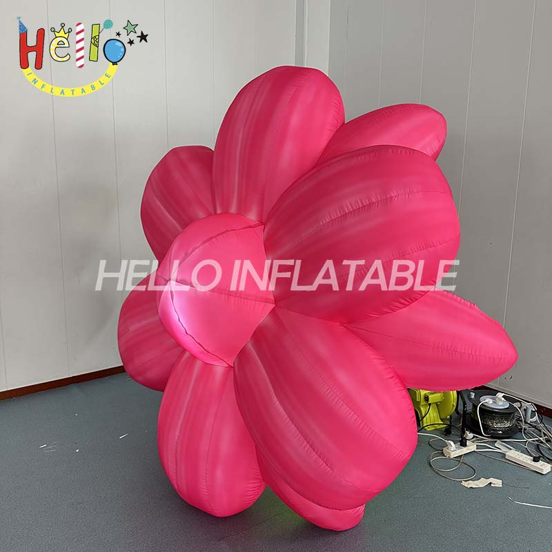 Giant Custom Inflatable Pink Flower Prop, Large Tropical Hibiscus Model for Hawaiian Theme Party, Wedding, and Event Decoration