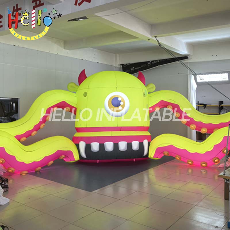 Giant Custom Inflatable Alien Octopus Monster, Large Cyclops Tentacle Creature for Sci-Fi Event and Mall Decoration