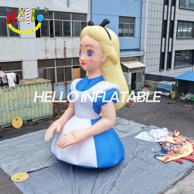 Giant Custom Inflatable Alice in Wonderland Character, Large Fairy Tale Storybook Figure for Tea Party Event and Mall Decoration