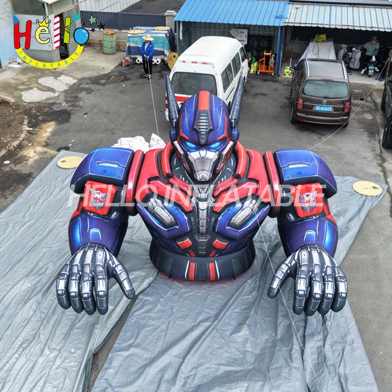 Giant Custom Inflatable Optimus Prime Bust, Large Transformers Robot Mascot for Comic-Con and Sci-Fi Event Decoration