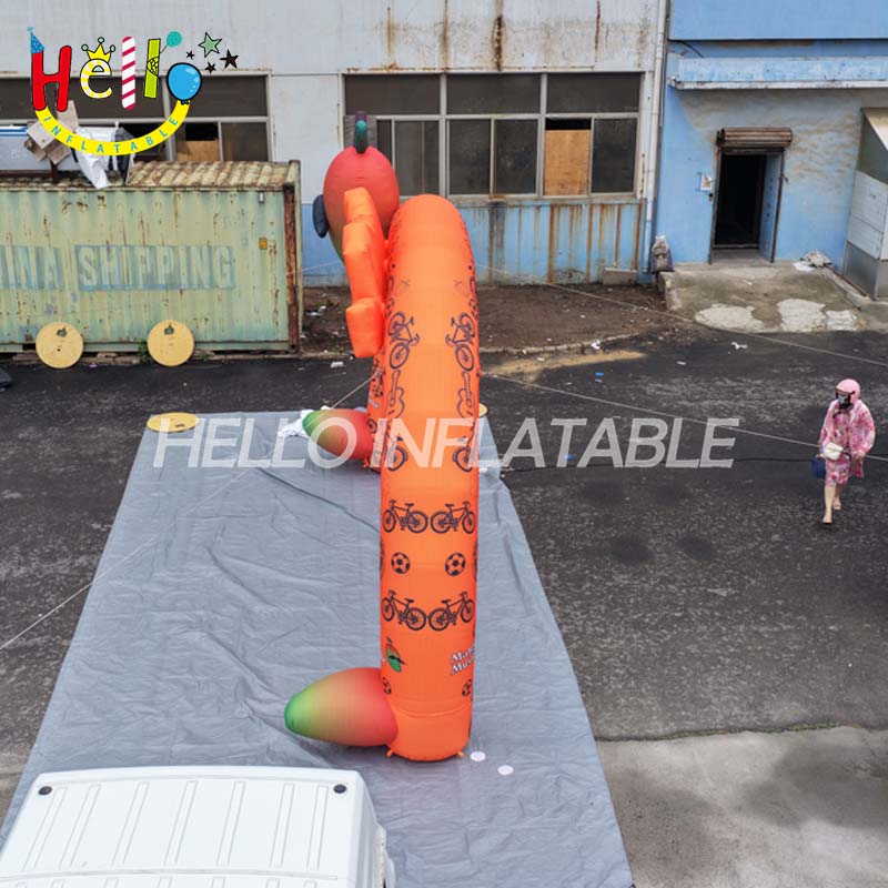 Giant Custom Inflatable Mango Mustache Archway, Large Branded Fruit Mascot Arch with Funny Mustache for Food Festival and Event Promotion