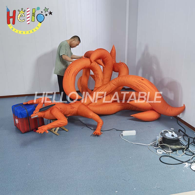 Giant Custom Inflatable Nine-Tailed Fox Kurama, Large Naruto Anime Creature Mascot for Comic-Con and Event Decoration插图1 Giant Custom Inflatable Nine-Tailed Fox Kurama, Large Naruto Anime Creature Mascot for Comic-Con and Event Decoration