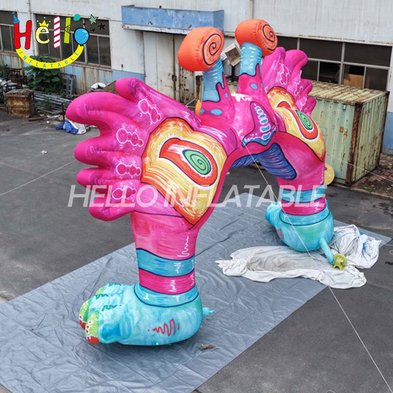 Giant Custom Inflatable Psychedelic Monster Archway, Large Colorful Cartoon Alien Entrance for Music Festival and Event Decoration