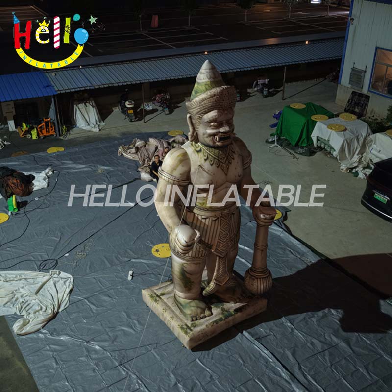 Giant Custom Inflatable Southeast Asian Guardian Statue, Large Yaksha Temple Warrior Mascot for Cultural Event and Festival Decoration