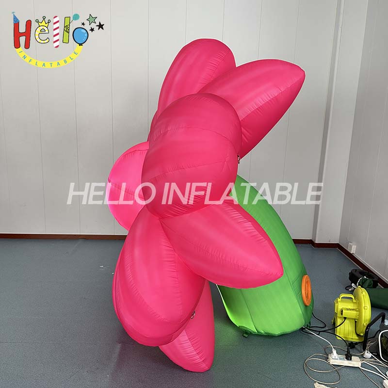 Giant Custom Inflatable Pink Flower Prop, Large Tropical Hibiscus Model for Hawaiian Theme Party, Wedding, and Event Decoration