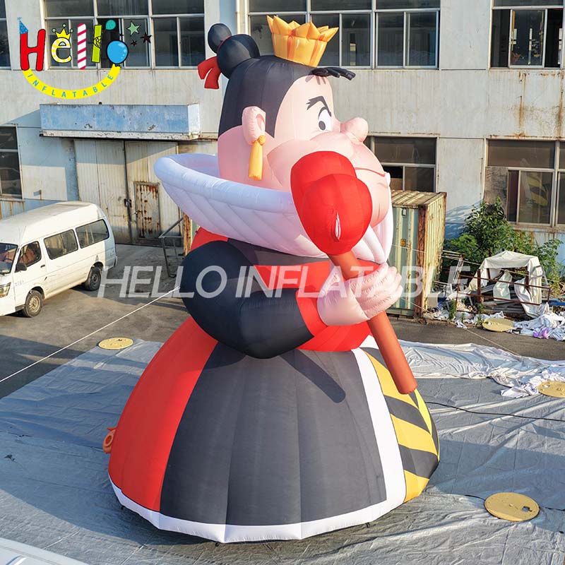 Giant Custom Inflatable Queen of Hearts Character, Large Alice in Wonderland Villain Figure for Fairy Tale Event and Mall Decoration