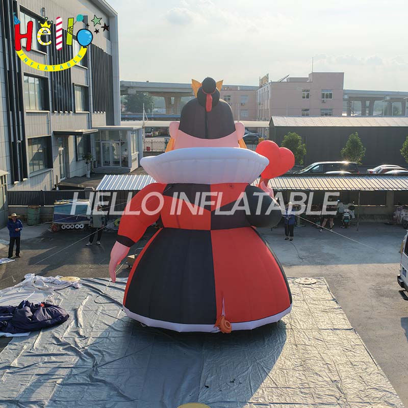 Giant Custom Inflatable Queen of Hearts Character, Large Alice in Wonderland Villain Figure for Fairy Tale Event and Mall Decoration