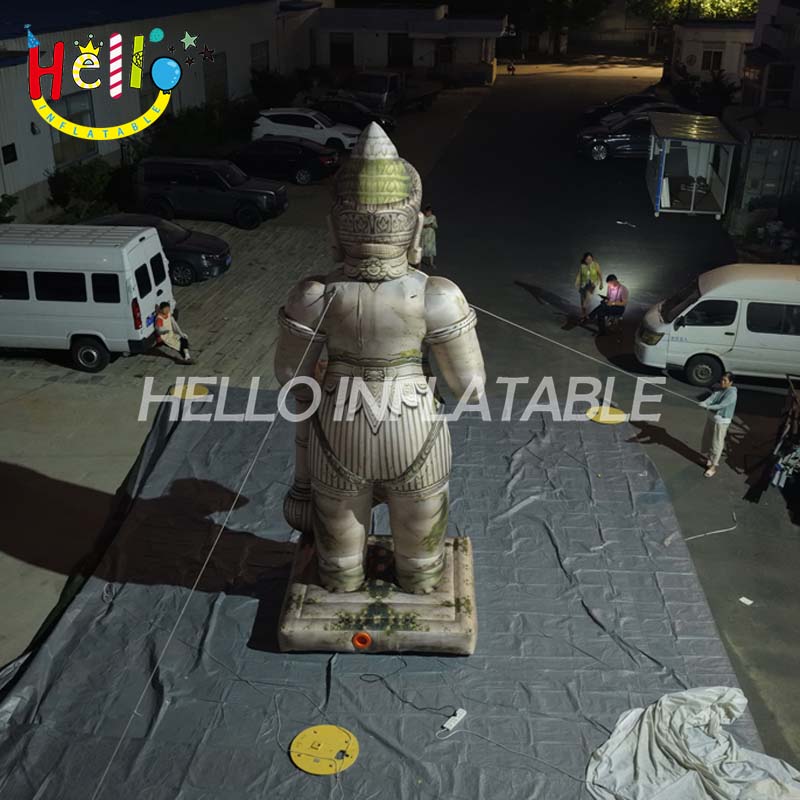 Giant Custom Inflatable Southeast Asian Guardian Statue, Large Yaksha Temple Warrior Mascot for Cultural Event and Festival Decoration
